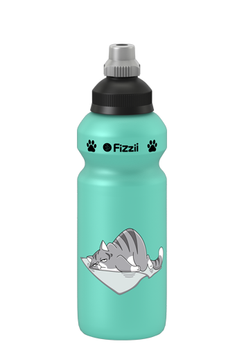 Fizzii Kindertrinkflasche Katze mint 500 ml Fizzii Kindertrinkflasche Katze mint 500 ml