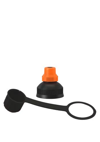 Set Drehtrinkverschluss & Verschlusskappe Schwarz-Orange/Schwarz