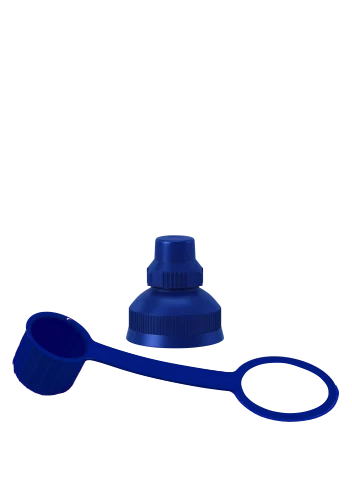 Set Drehtrinkverschluss & Verschlusskappe Blau Dunkel