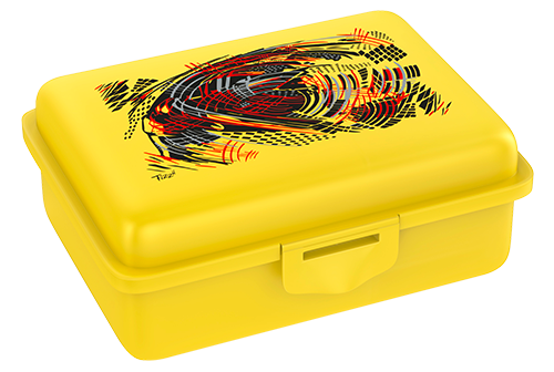 Fizzii Energy, Lunchbox Gelb mit Trennfach
