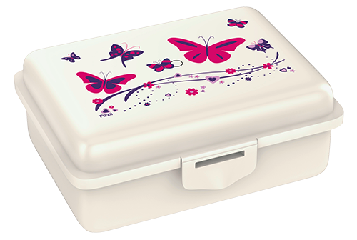 Fizzii Schmetterling, Lunchbox Perlweiß mit Trennfach
