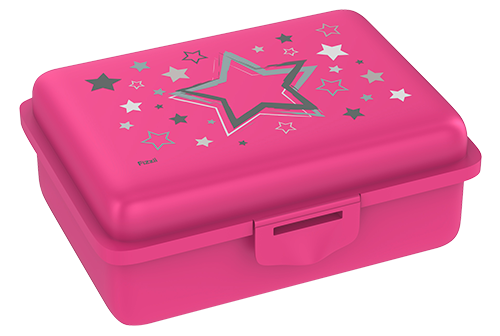 Fizzii Sterne, Lunchbox Pink mit Trennfach