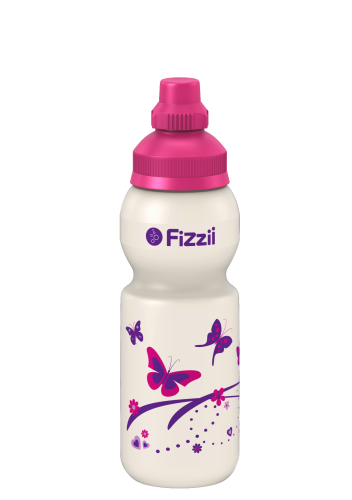 Fizzii Mini Schmetterling, 330 ml Kindertrinkflasche Pink, Verschluss: Pink